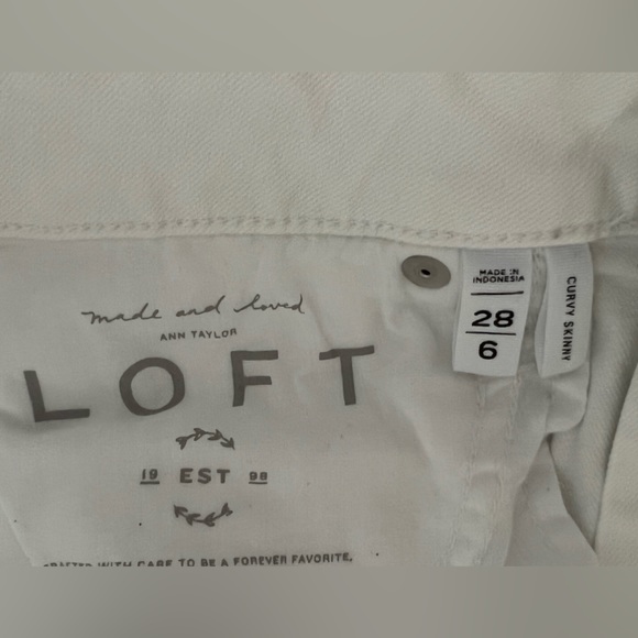 LOFT- Curvy Skinny sz6 White…hard to find! - Picture 5 of 5